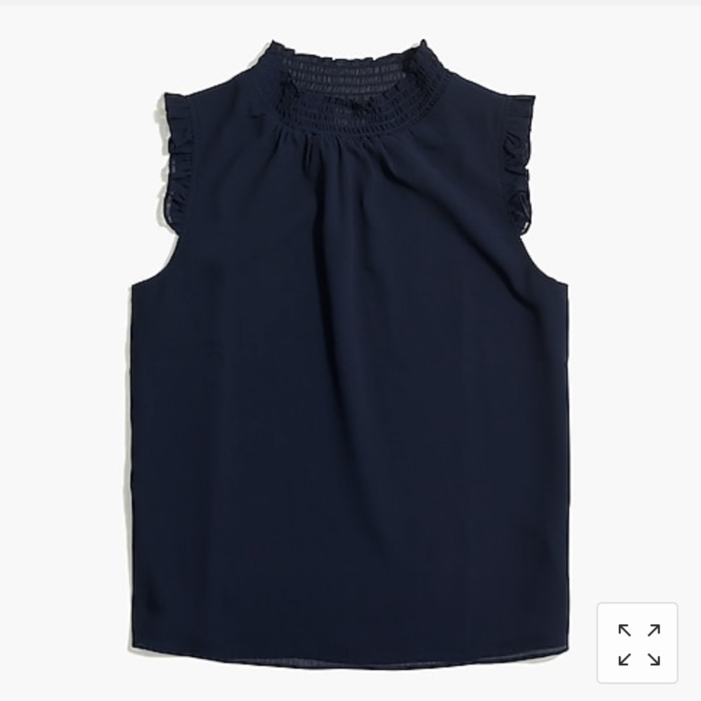 J Crew mock neck tank top in navy